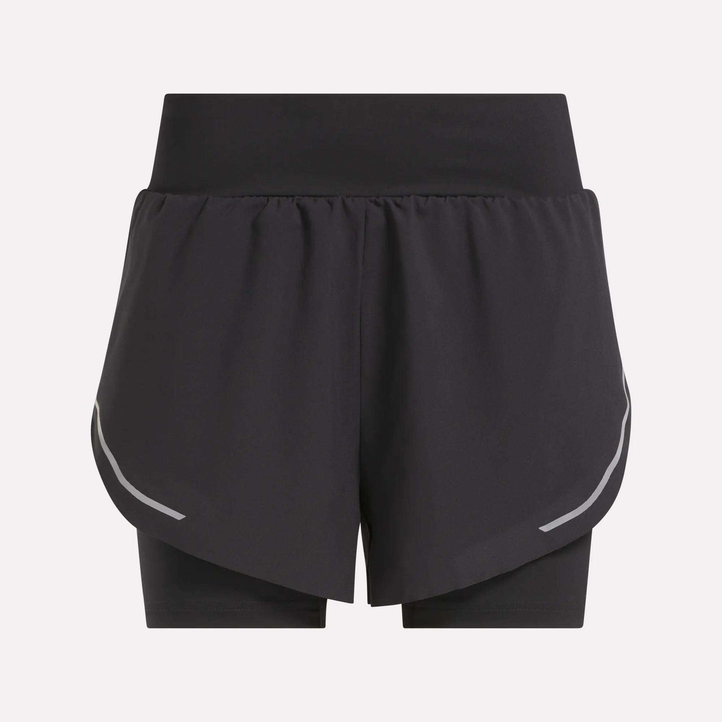 Reebok Women Women's Lux Metallic 2-in-1 Running Shorts 3"