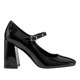 Charin Block Heel Mary Jane - Black Patent