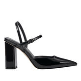 Doster Pointy Toe Slingback - Black Patent