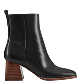 Floria Square Toe Bootie - Black Leather