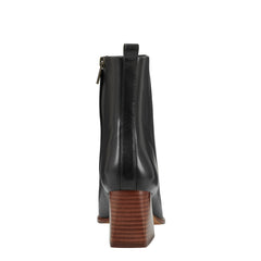 Floria Square Toe Bootie - Black Leather