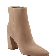 Yanara Heeled Bootie - Cognac Suede