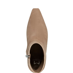 Yanara Heeled Bootie - Cognac Suede
