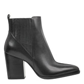 Alva Pointy Toe Bootie - Black Leather