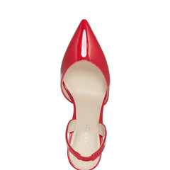 Hadya Slingback Pump - Medium Red Patent