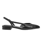 Dela Closed Toe Slingback Dress Flat - Black