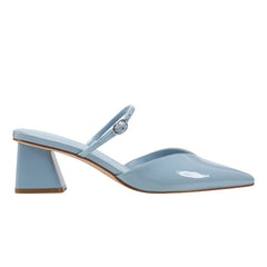 Lakey Heeled Mule - Light Blue