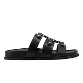 Verity Flat Footbed Sandal - Black