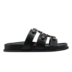 Verity Flat Footbed Sandal - Black