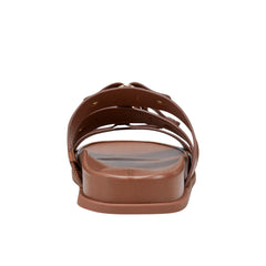 Verity Flat Footbed Sandal - Brown