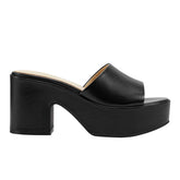 Forina Platform Slide Sandal - Black