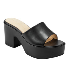 Forina Platform Slide Sandal - Black