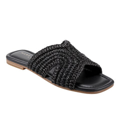 Narda Flat Sandal - Black