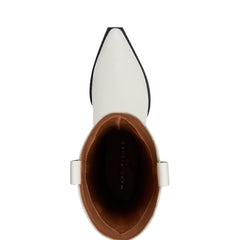 Roselle Western Boot - Chic Cream Leather