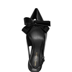 Allon Bow Slingback Pump - Black Patent