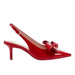 Allon Bow Slingback Pump - Red Patent