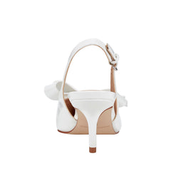 Allon Bow Slingback Pump - White Patent