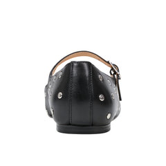 Elizza Mary Jane Ballet Flat - Black Leather