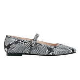 Garissa Mary Jane Ballet Flat - Natural Snake