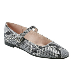 Garissa Mary Jane Ballet Flat - Natural Snake