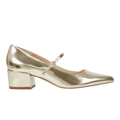 Luccie Mary Jane Pump - Gold Leather