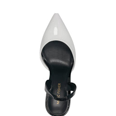 Hadya Slingback Pump - White/Black