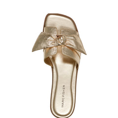 Finey Flat Bow Sandal - Gold