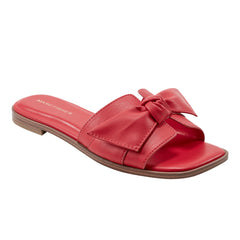 Finey Flat Bow Sandal - Red