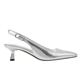 Kory Slingback Pump - Silver Leather
