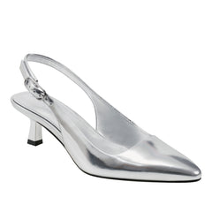 Kory Slingback Pump - Silver Leather