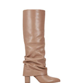 Lalita Foldover Dress Boot - Light Natural Leather