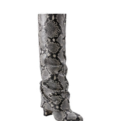 Lalita Foldover Dress Boot - Snake Print