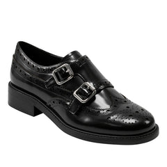 Parker Monkstrap Oxford - Black Leather