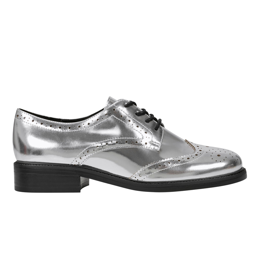 Perrie Lace-Up Oxford - Silver Leather