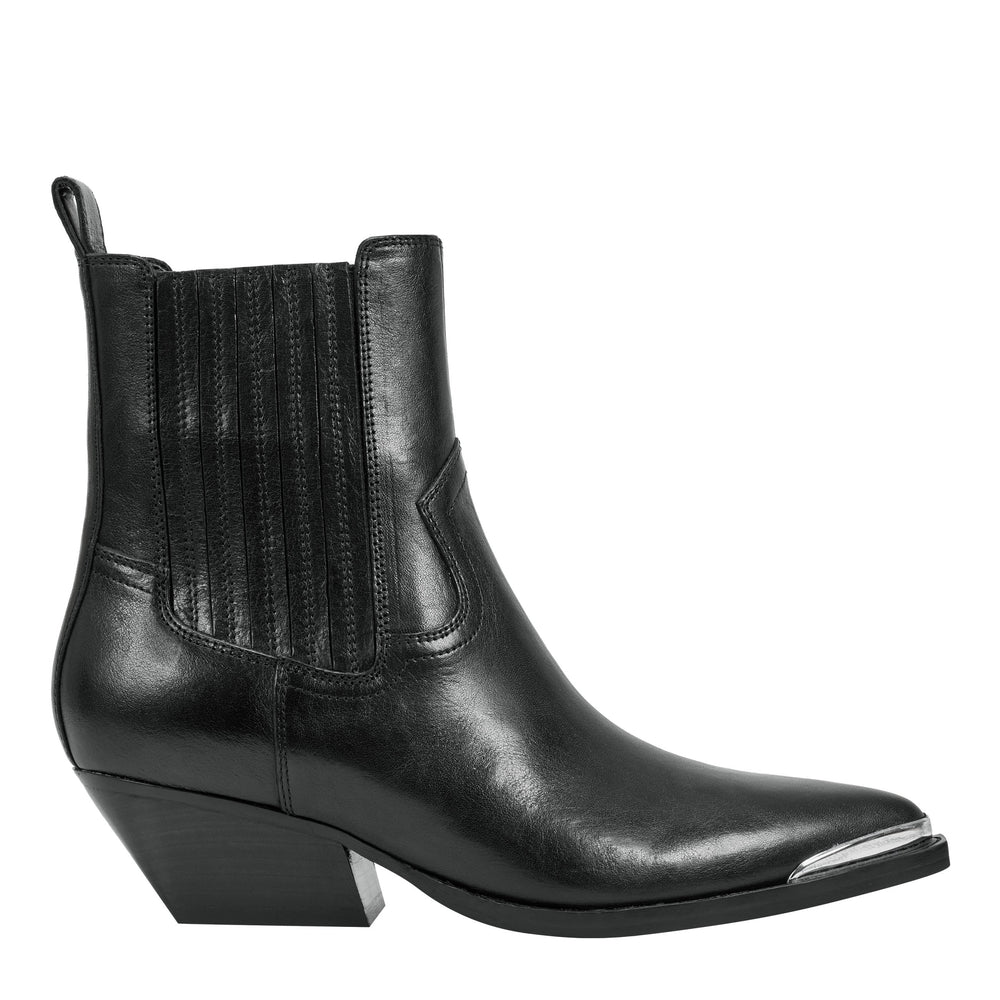 Pryce Western Bootie - Black Leather
