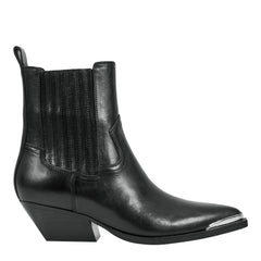 Pryce Western Bootie - Black Leather