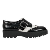 Remona Monk Strap Loafer - Black/Chic Cream Leather