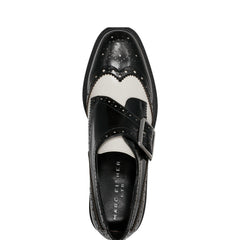 Remona Monk Strap Loafer - Black/Chic Cream Leather