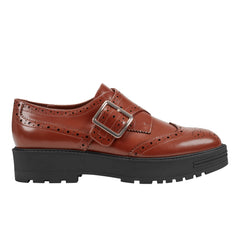 Remona Monk Strap Loafer - Brown Leather