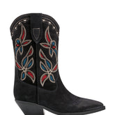 Trista Western Boot - Dark Blue Suede