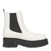 Bermida Lug Sole Bootie - Chic Cream Leather