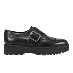 Remona Monk Strap Loafer - Black Leather