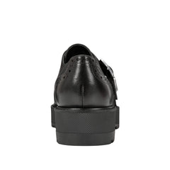 Remona Monk Strap Loafer - Black Leather