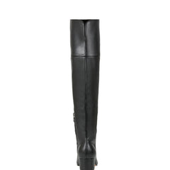 Lottie Over The Knee Boot - Smooth Black