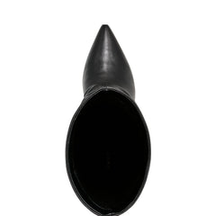 Paityn Scrunch Dress Boot - Black Leather