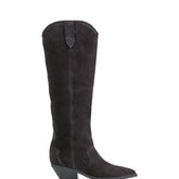 Ander Western Boot - Dark Blue Suede