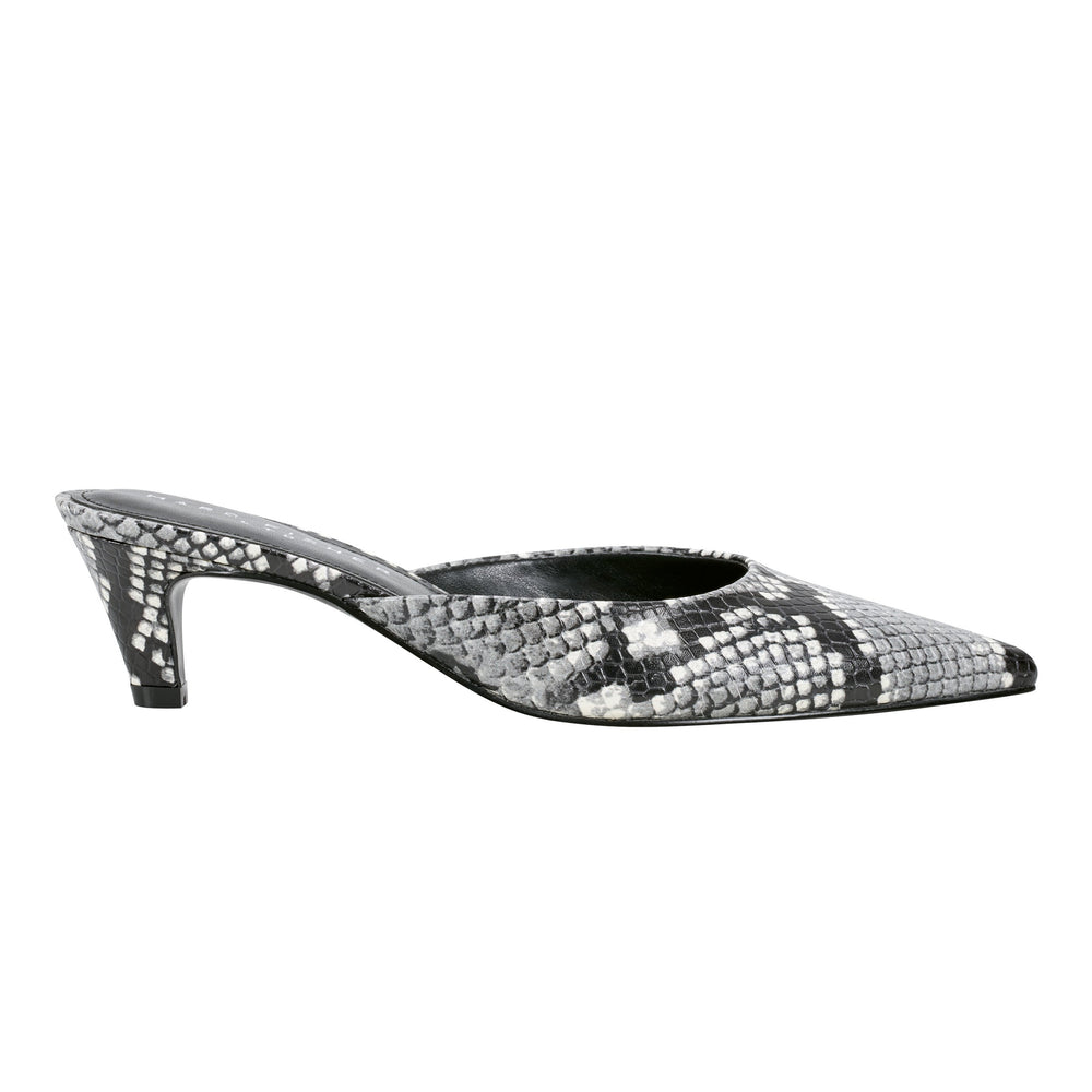 Rosa Heeled Mule - Snake Print