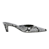 Rosa Heeled Mule - Snake Print