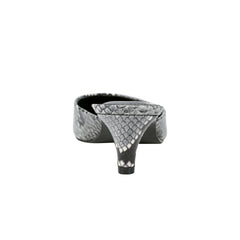 Rosa Heeled Mule - Snake Print