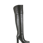 Lasli Over the Knee Boot - Black Leather